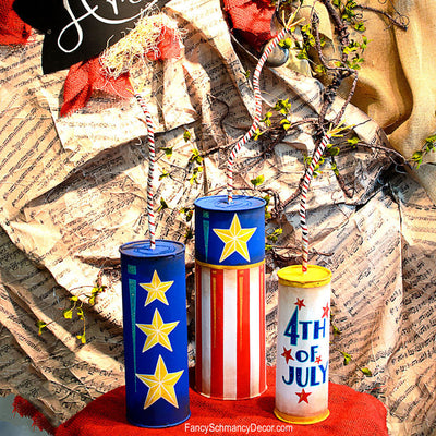Firecracker Cans by The Round Top Collection A16013 - FancySchmancyDecor