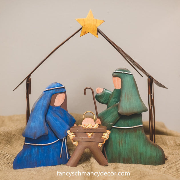 Table Top Nativity Holy Family by The Round Top Collection FancySchmancyDecor