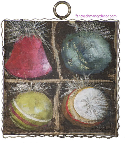 Mini Box of Vintage Ornaments Print by The Round Top Collection
