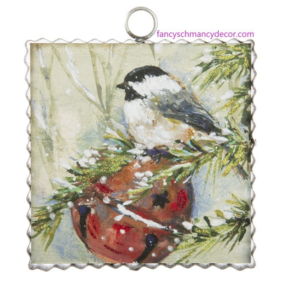 Mini Jingle Bell Chickadee Print by The Round Top Collection