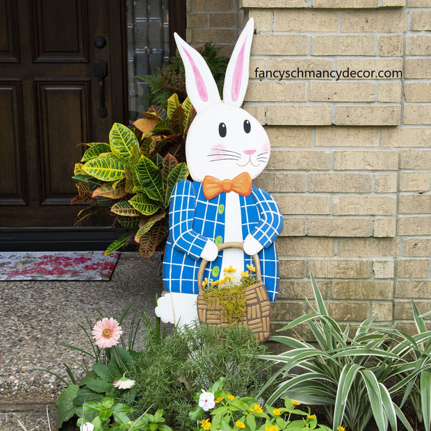 Dapper Bunny with Basket by The Round Top Collection