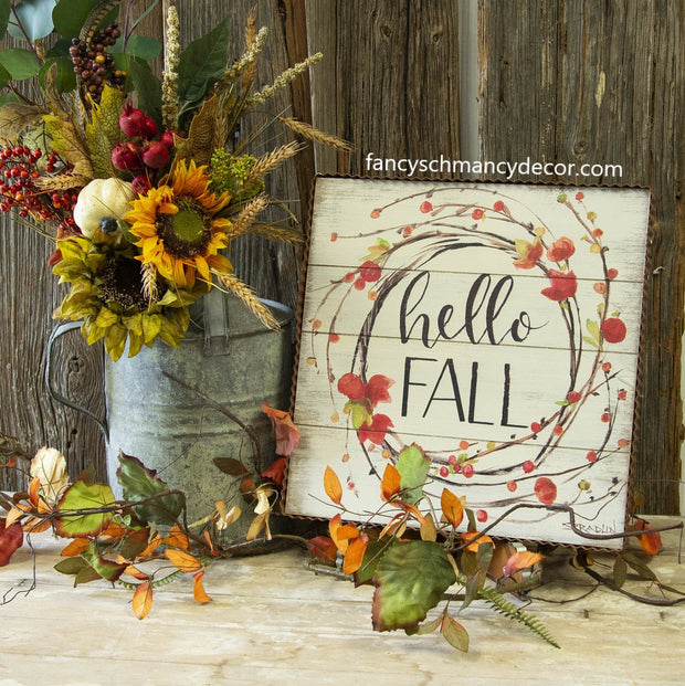 "Hello Fall" Wreath Print by The Round Top Collection