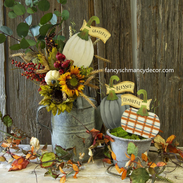 Pumpkin Variety with Banners by The Round Top Collection F20103