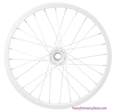 16.5" Decorative Bicycle White Rim