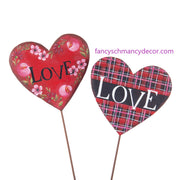 Patterned "Love" Hearts by The Round Top Collection