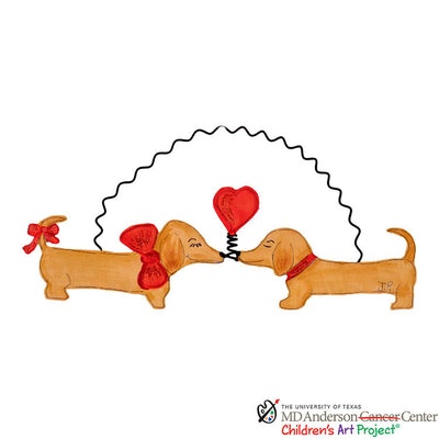Valentine MD Anderson J.P.'s Kissing Pups The Round Top Collection V9003 - FancySchmancyDecor