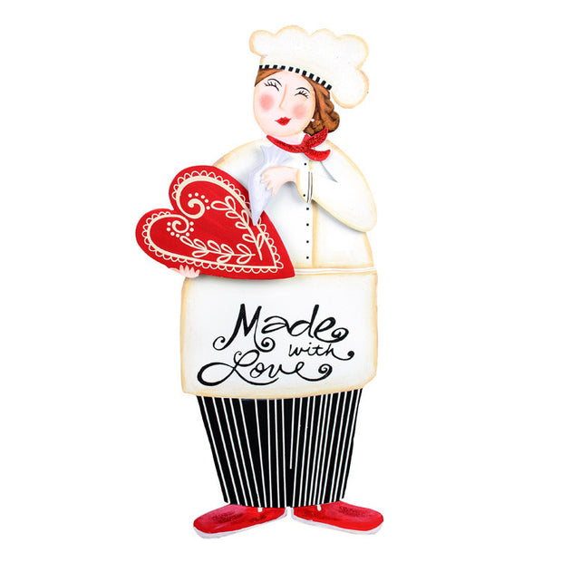 Valentine Made With Love Chef The Round Top Collection V9039 - FancySchmancyDecor