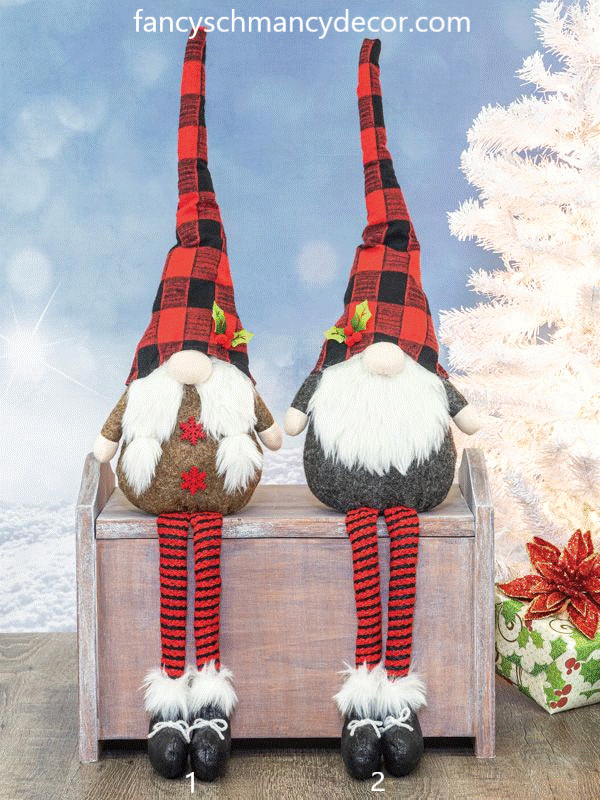 North Plaid Gnome Dangle Leg