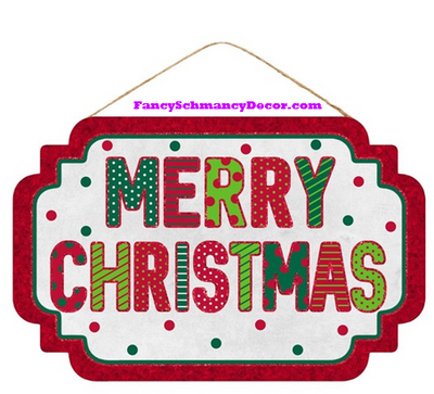 12.5 "L X 8" H Merry Christmas Sign
