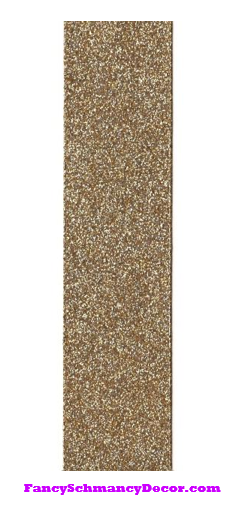 2.5" X 10yd Gold Silver Vintage Glitter Wired Ribbon