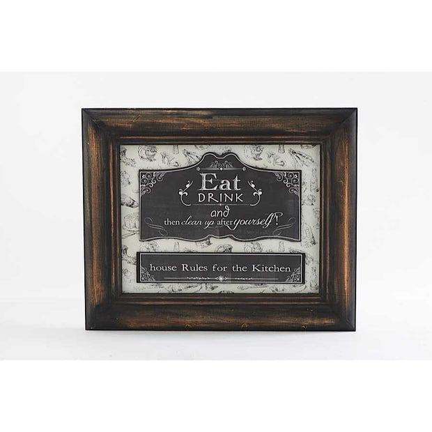 Vintage House Rules Framed Sign - FancySchmancyDecor