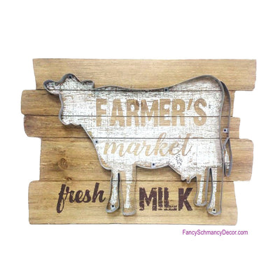 Cookie Cutter Cow on Wood Sign