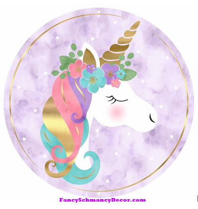12" Dia Unicorn Sign