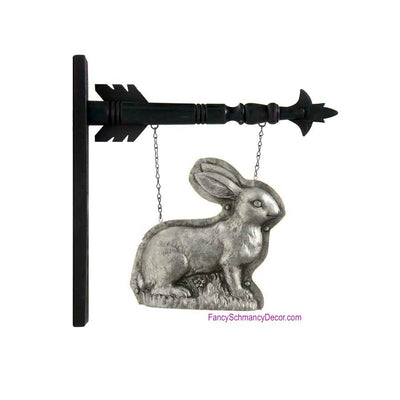 Polyresin Silver Standing Rabbit Arrow Replacement by K&K Interiors