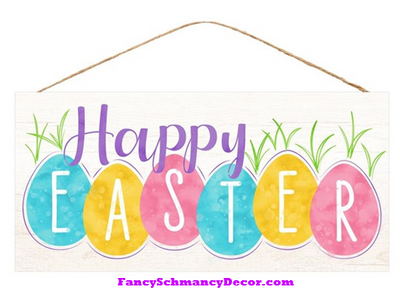 12.5"L X 6"H Happy Easter/Egg Sign