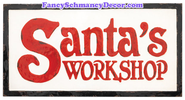 Santa's Workshop Wall Plaque