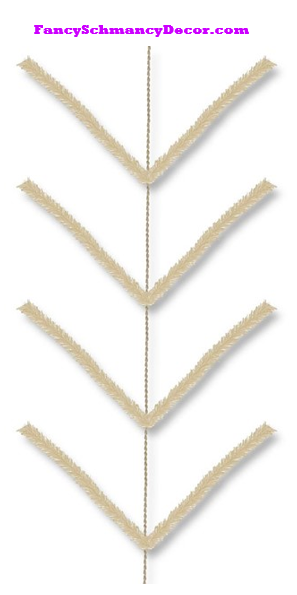 9' Pencil Burlap Garland Work Form