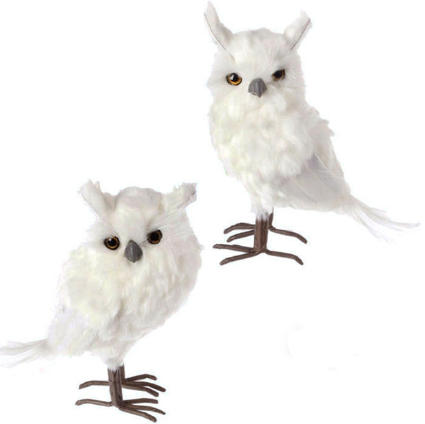 Owl 9" white RAZ Imports - FancySchmancyDecor