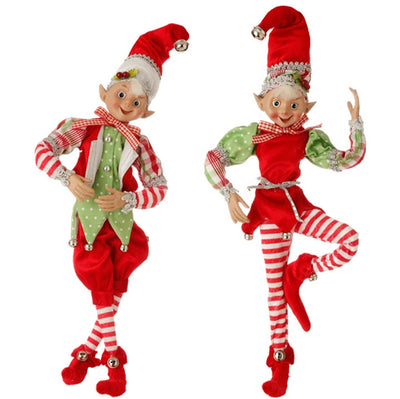 16" Posable Elf Ornament by RAZ Imports - FancySchmancyDecor