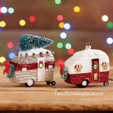 5" Camper Ornament by Raz Imports