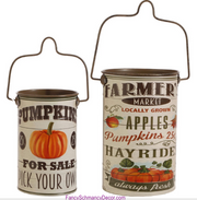 Farmers Market Buckets Ivory by Raz Imports