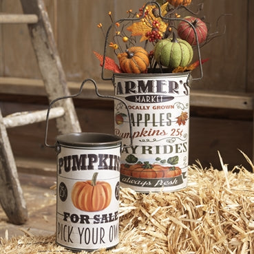 Farmers Market Buckets Ivory by Raz Imports