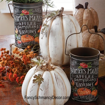 Farmers Market Black Buckets by Raz Imports