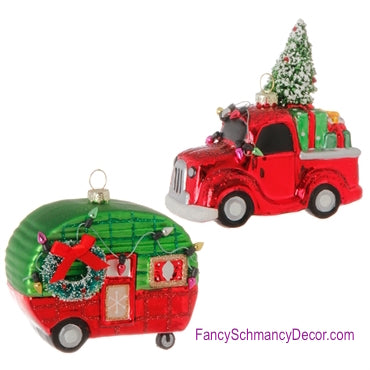 4" Truck or Camper Ornament by Raz Imports