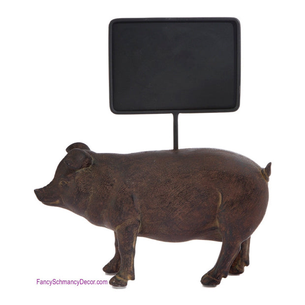 Pig with Chalkboard Sign by Raz Imports