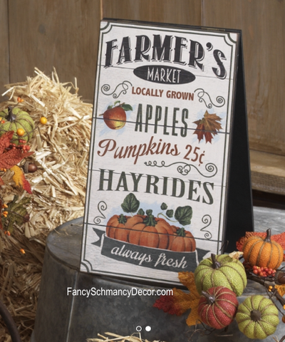 Farmers Market Sign Ivory by Raz Imports