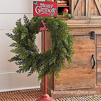 Merry Christmas Vintage Style Adjustable Reindeer Wreath Stand