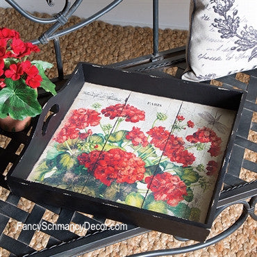 Geranium Tray by Raz Imports