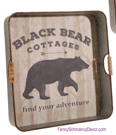 16" Bear Tray by Raz Imports