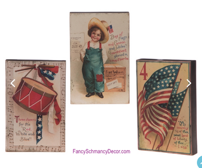 Patriotic Block Sign by RAZ Imports