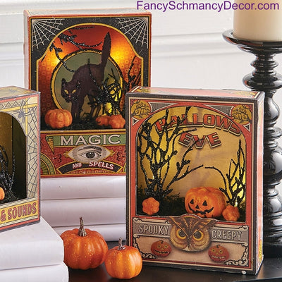 8" Halloween Lighted Shadowbox by Raz Imports