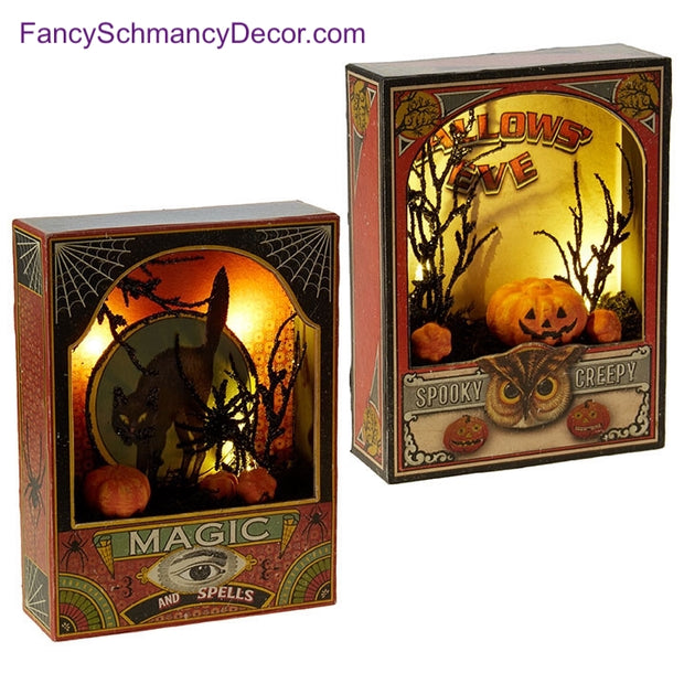 8" Halloween Lighted Shadowbox by Raz Imports