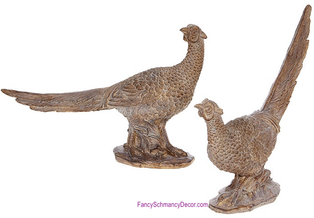 Natural Stone Pheasants by Raz Imports