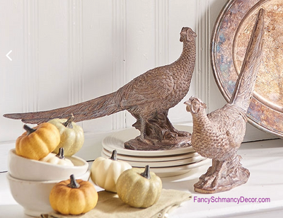 Natural Stone Pheasants by Raz Imports