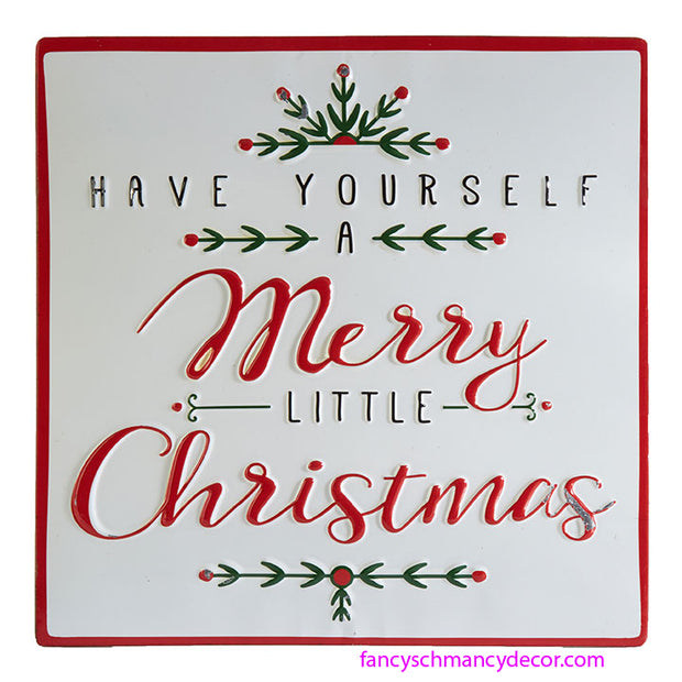 12" Merry Christmas Sign by RAZ Import