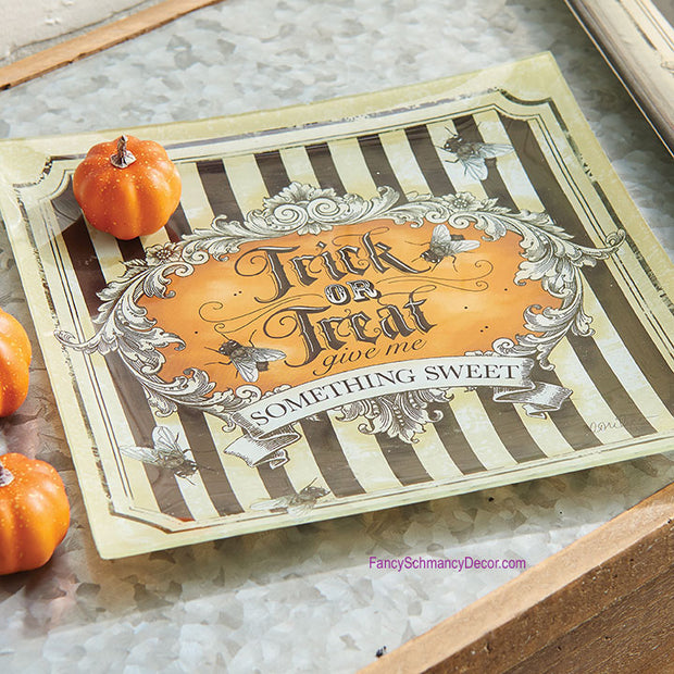 10" Trick or Treat Plate by Raz Imports