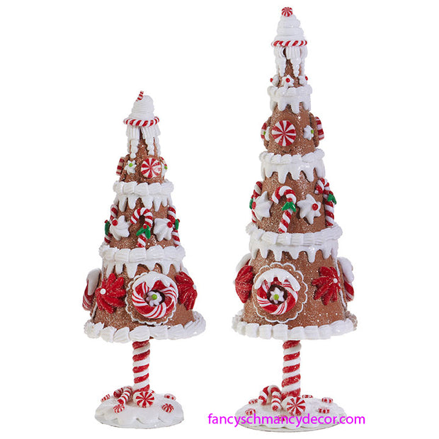 Set of 2 Gingerbread Trees by RAZ Imports