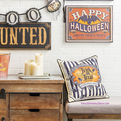 17" Trick or Treat Pillow by Raz Imports