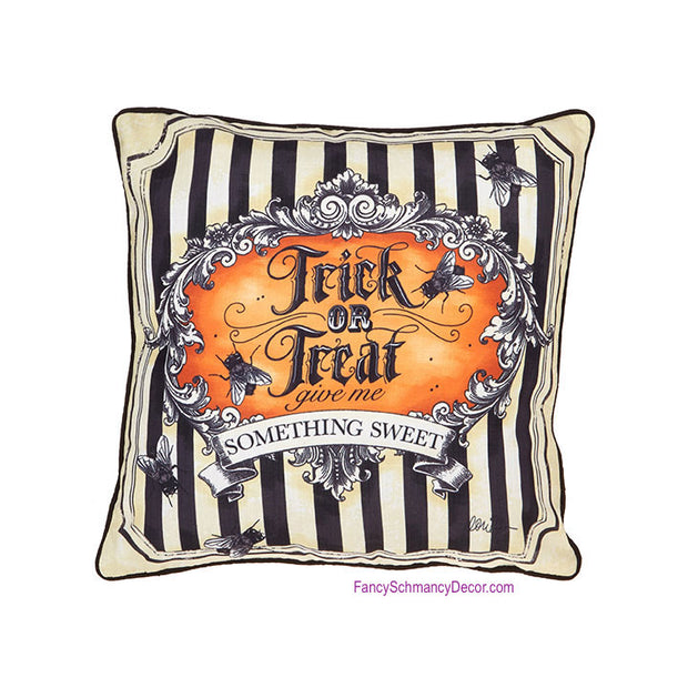 17" Trick or Treat Pillow by Raz Imports