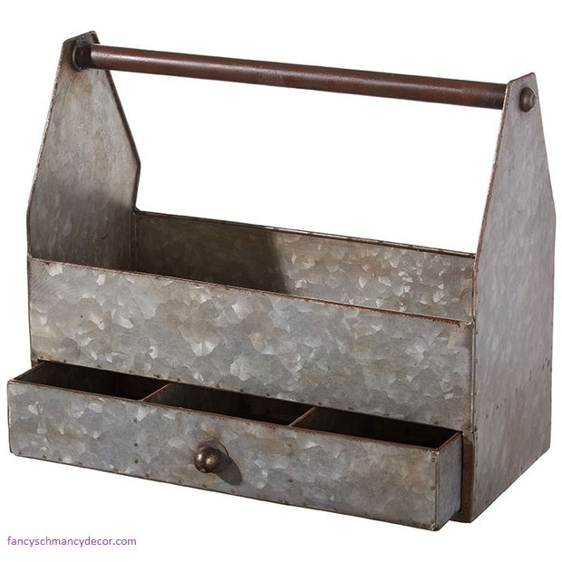 Farmhouse Tool Box With Drawer by Raz Imports