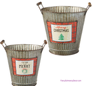 Christmas Bucket by Raz Imports