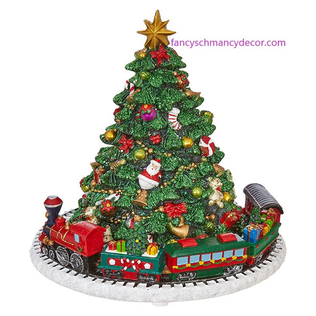 6.25" Animated Musical Tree with Train by RAZ Imports