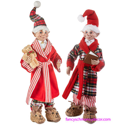 Not a Creature was Stirring Set of 2 Posable Elves by RAZ Imports