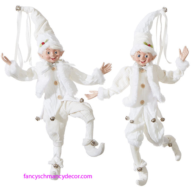 Cozy Knits Set of 2 16" Posable Elves by RAZ Imports