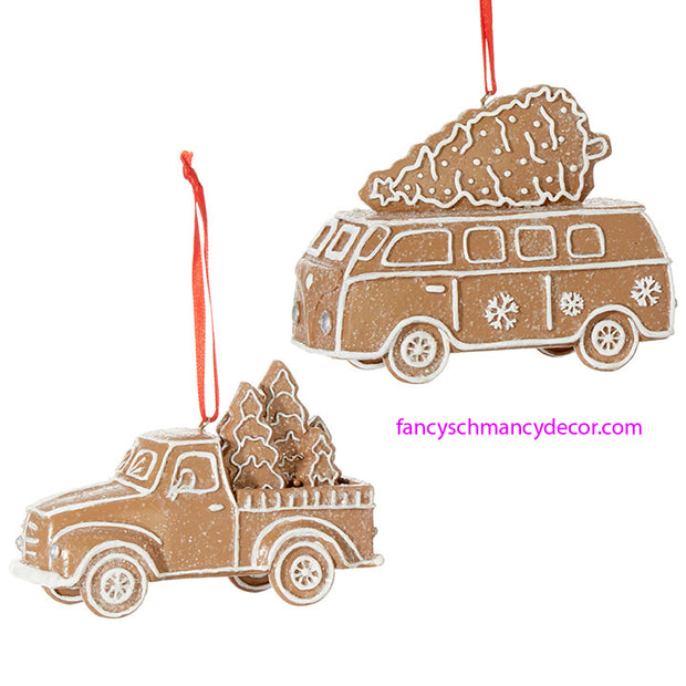 4.25" Gingerbread Truck or Van Ornament by RAZ Imports