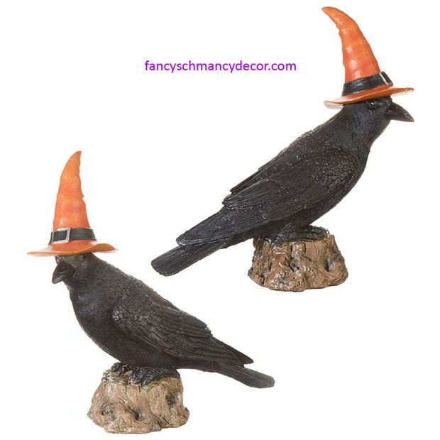 Crows with Hats Set of 2 by RAZ Imports